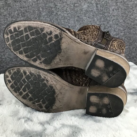 Circle G Corral Brown Leather Cutout Western Ankle Boots  8.5 - Picture 9 of 15